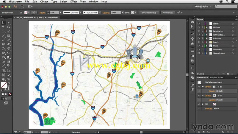 Illustrator创建地图视频教程的图片1
