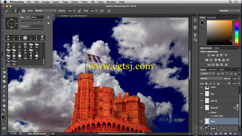 Photoshop制作山上绝美梦幻城堡视频教程的图片1