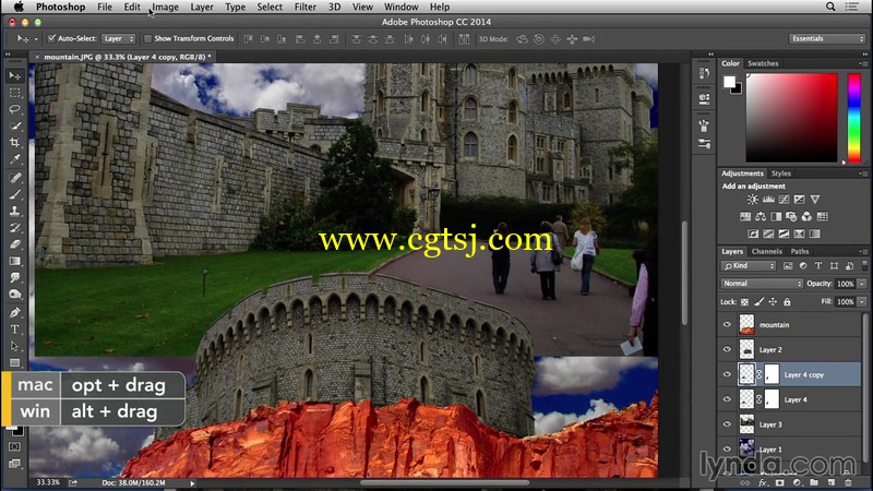 Photoshop制作山上绝美梦幻城堡视频教程的图片3