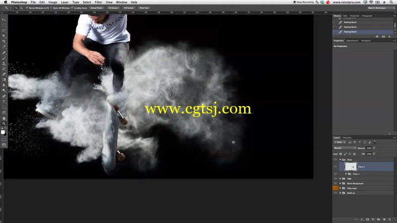 Photoshop制作滑冰动作过程视频教程的图片3