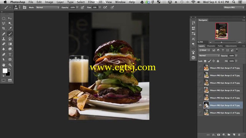 Photoshop处理汉堡图像视频教程的图片2