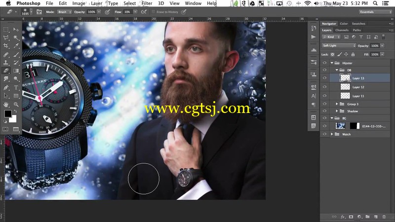 Photoshop时尚手表制作视频教程的图片3
