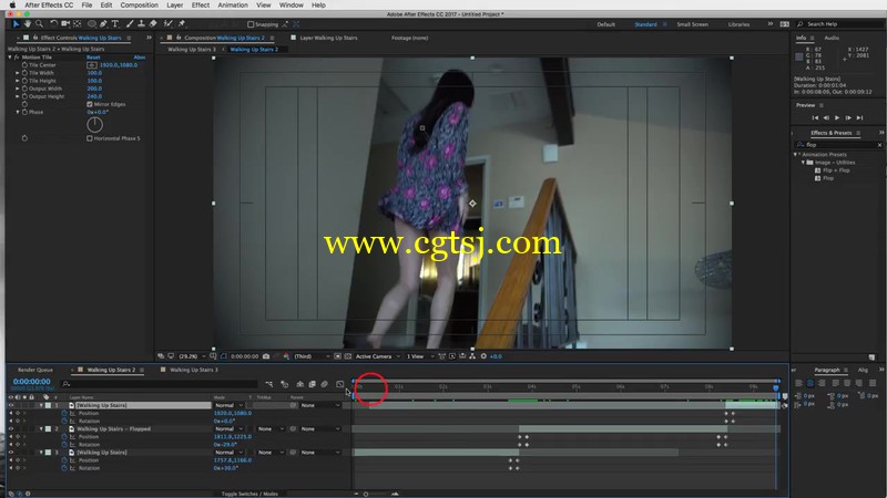 After Effects创建一个循环上下楼梯的效果视频教程的图片2