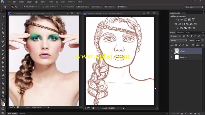 Photoshop数字肖像绘画视频教程的图片3