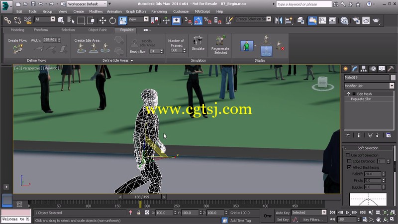 3ds Max 2014人群填充动画视频教程的图片1