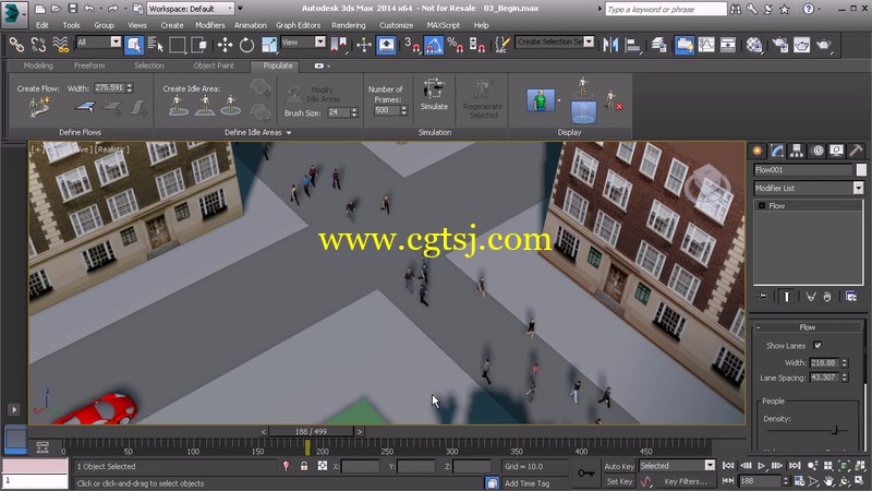 3ds Max 2014人群填充动画视频教程的图片2