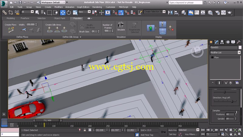 3ds Max 2014人群填充动画视频教程的图片3
