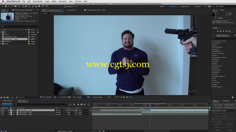 After Effects制作一个五毛钱爆头特效视频教程的图片4