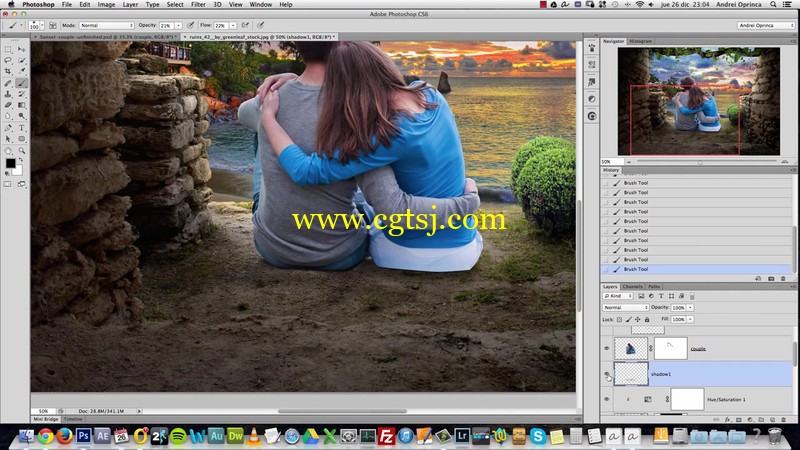Photoshop创造一个现实的日落效果视频教程的图片2