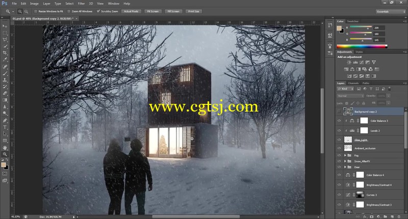 Photoshop高级后期处理唯美冬季场景视频教程的图片1