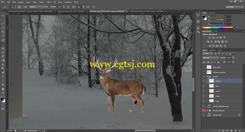 Photoshop高级后期处理唯美冬季场景视频教程的图片1