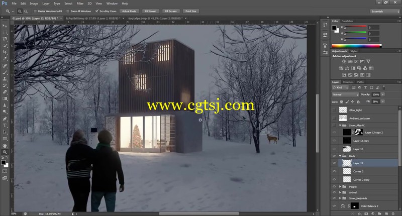 Photoshop高级后期处理唯美冬季场景视频教程的图片3