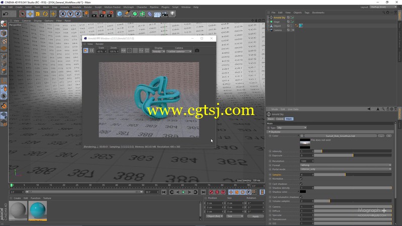 C4D中Arnold渲染器使用技术视频教程的图片4