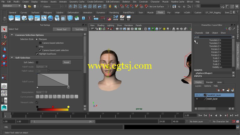 Maya人脸面部控制变形设计视频教程的图片1