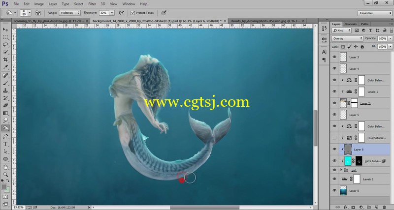 Photoshop合成美人鱼概念艺术处理视频教程的图片1