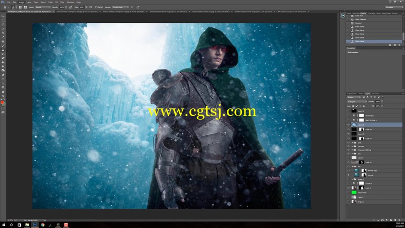 PS冰雪展示创意后期合成制作视频教程的图片2