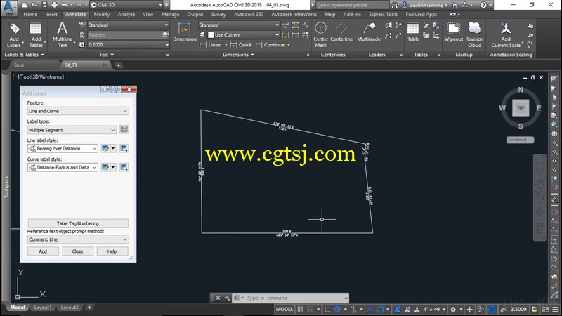 Civil 3D边界自动化绘制注释技术视频教程的图片2