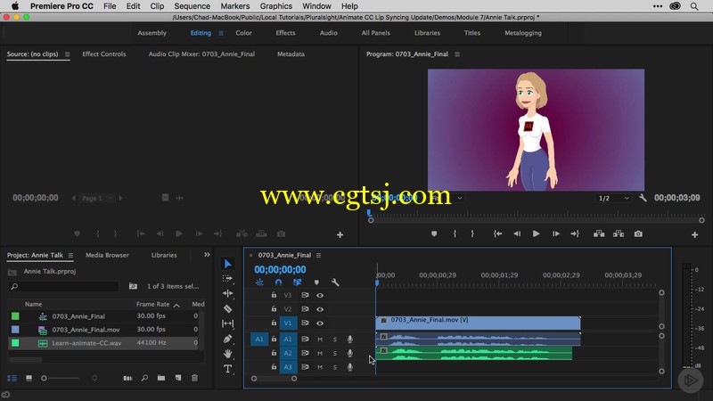 Animate CC身体同步动画技术训练视频教程的图片4