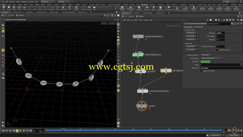 Houdini16刚体约束：一个小案例理解约束原理的图片1