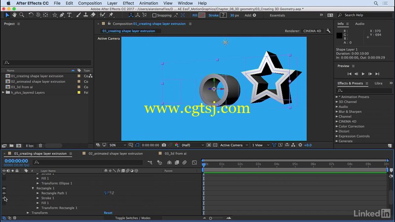 After Effects CC 2018图形动画技术视频教程的图片4