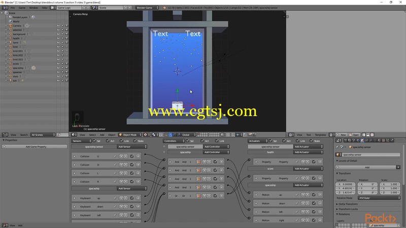 Blender游戏引擎开放游戏实例制作视频教程的图片3