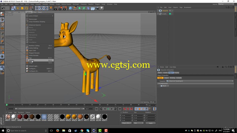 C4D卡通角色骨骼动画技术训练视频教程的图片3