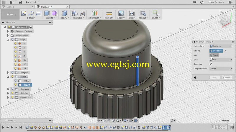 Fusion360曲面工具使用技巧视频教程的图片3