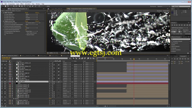 AE使用Trapcode Particular做水的特效视频教程的图片2