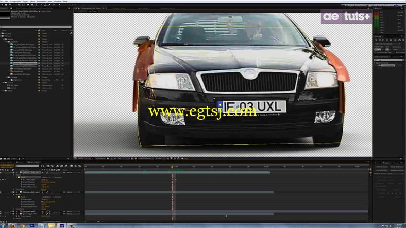 AE高端实拍背景合成变形汽车视频教程的图片1