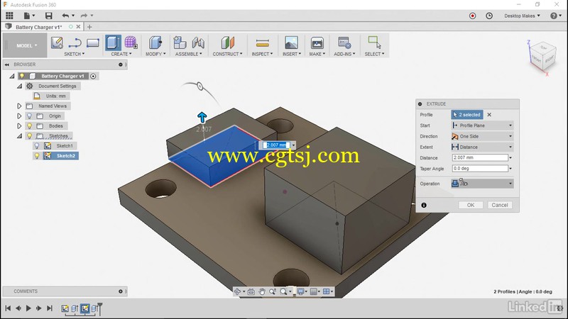 Fusion360建模设计基础训练视频教程的图片1