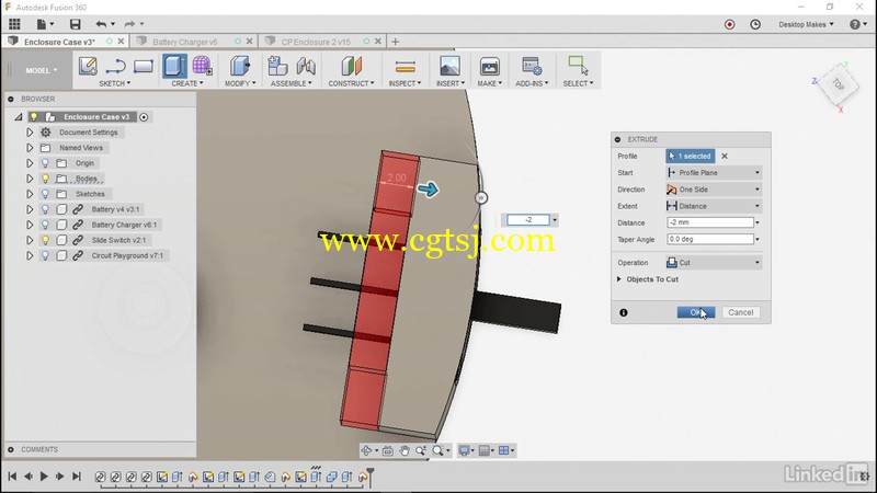 Fusion360电子产品设备外壳3D打印设计视频教程的图片2