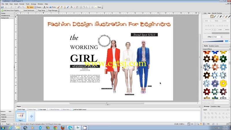 Illustration时装设计插画初学者视频教程的图片1