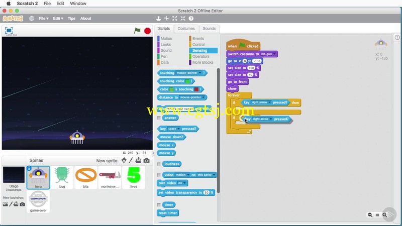 Scratch 2.0零基础编程游戏制作实例训练视频教程的图片1