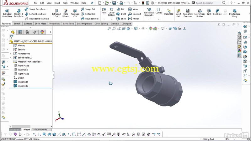 Solidworks从其他CAD软件导入写作技术训练频教程的图片3