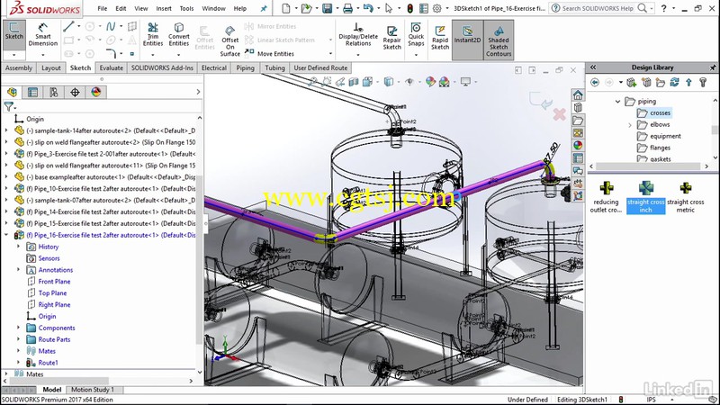 Solidworks管道管路应用设计技术训练频教程的图片2