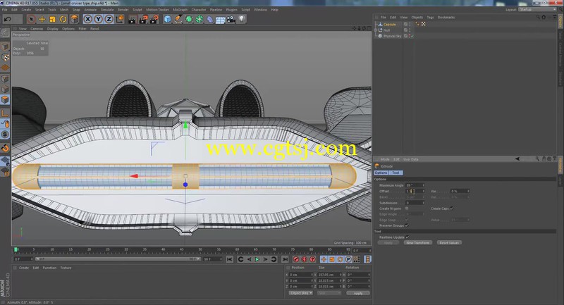小炮艇速度建模艺术C4D视频教程的图片1