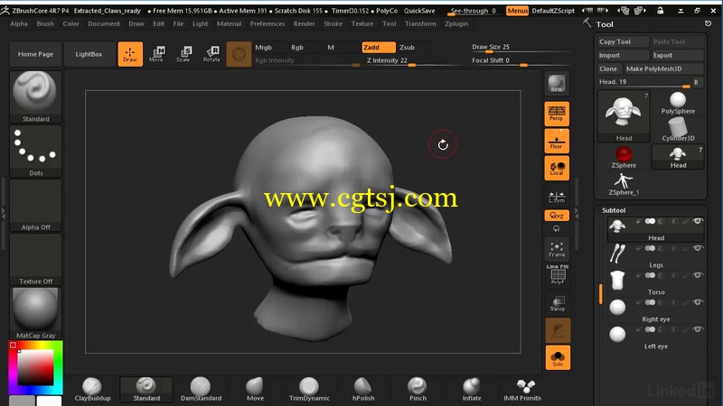 Zbrush数字雕刻技术工作流程训练视频教程的图片3