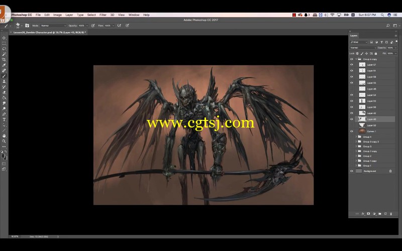 死亡天使恶灵概念角色数字绘画色实例训练视频教程的图片5