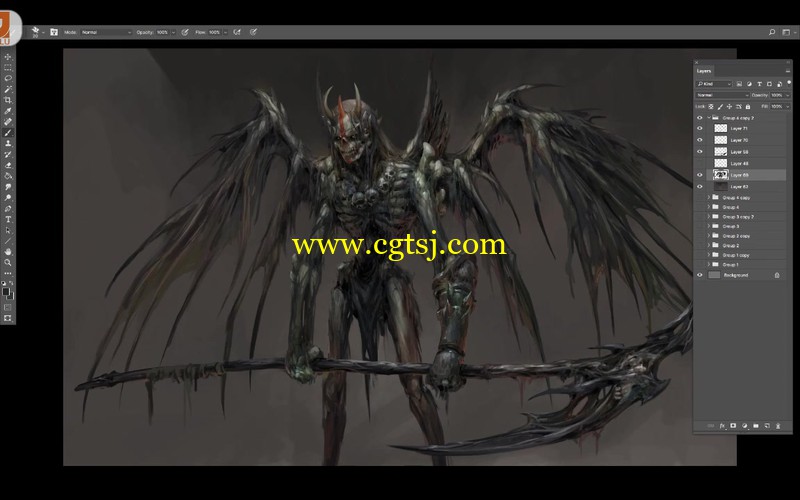 死亡天使恶灵概念角色数字绘画色实例训练视频教程的图片6