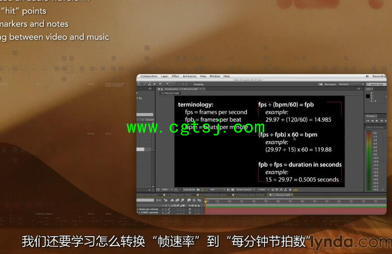 AE音频特效编辑制作视频教程(中文字幕)的图片4